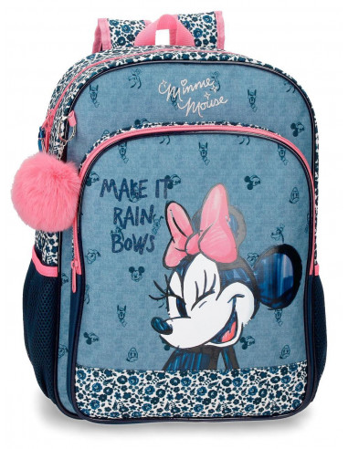 MOCHILA 42CM.2C.MINNIE MAKE IT RAIN BOWS